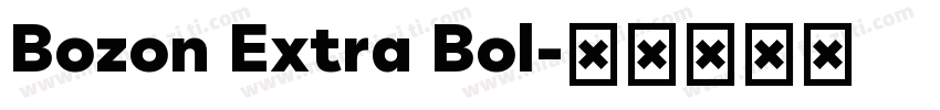 Bozon Extra Bol字体转换